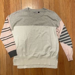 Zacket & Plover Grey Pink and White Sweater - Size XS